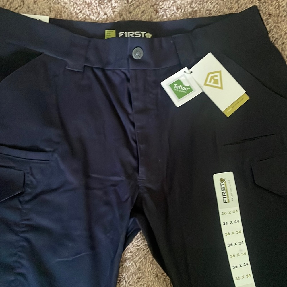 Mens First Tactical velocity in midnight Navy cargo pants 36x34